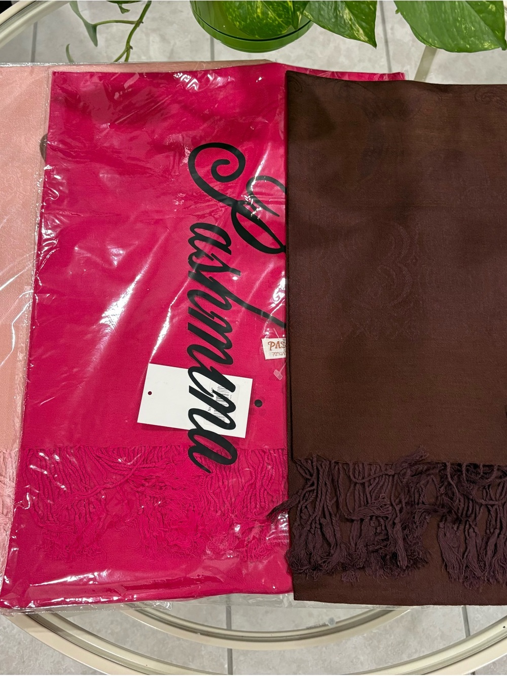 Women’s Skirt - Fuchsia and Brown - Unbranded